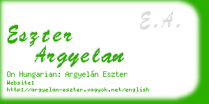 eszter argyelan business card