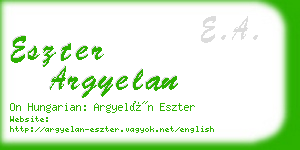 eszter argyelan business card